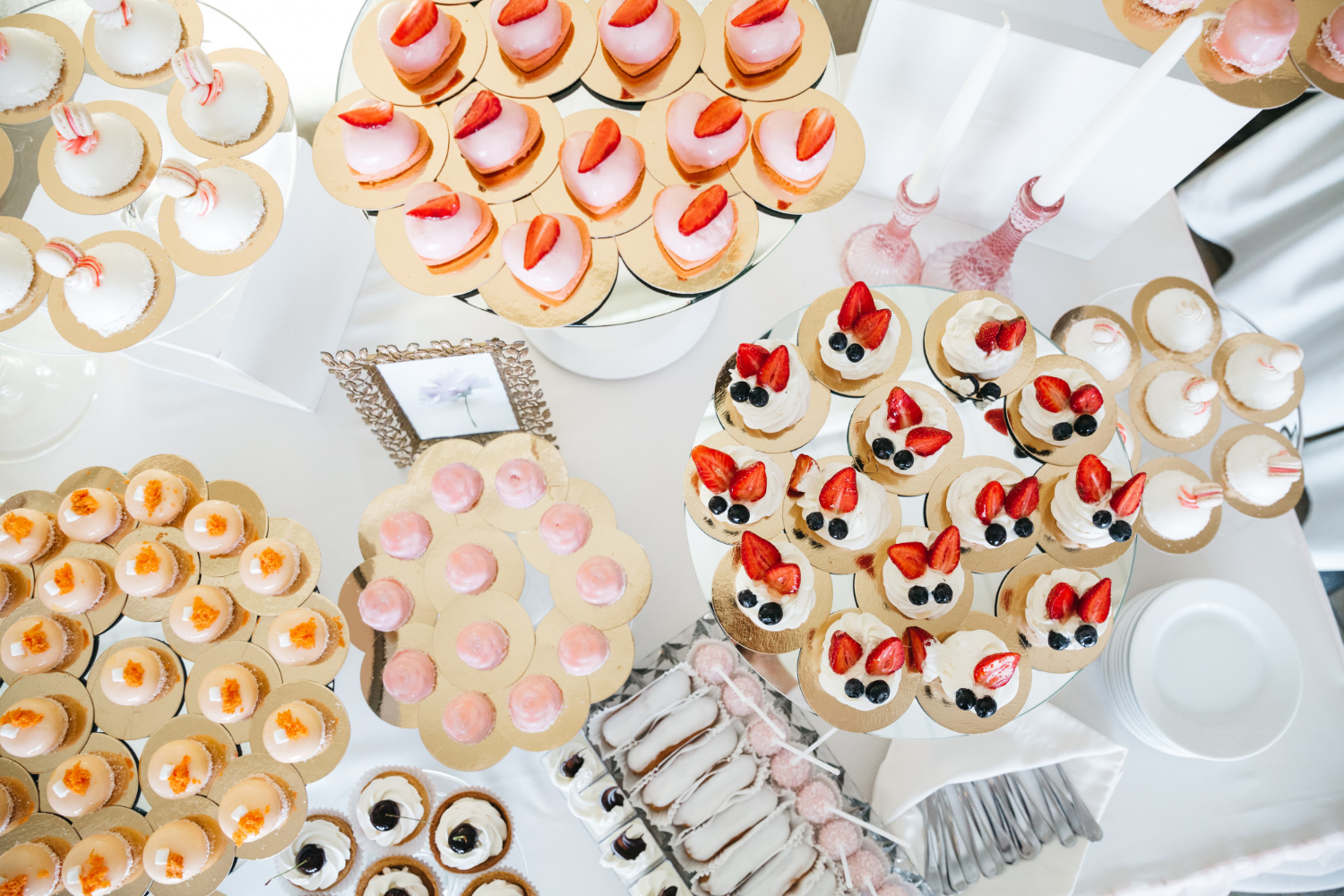 assortment of different cupcakes